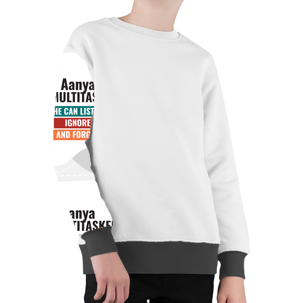 Personalized Typographic T-Shirt with Custom Name - Kids Sweatshirt All Over Printed Products T-Shirt