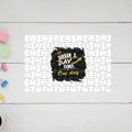 Jigsaw Puzzle | 120 Pieces A4 Size | Recycled Paper Semi-Glossy Finish | Fade-Proof Engaging Entertainment | Unisex | Personalized | Typography | Self-Improvement | Everyday | Inspirational | One Day Starts Today - front - mockup 1