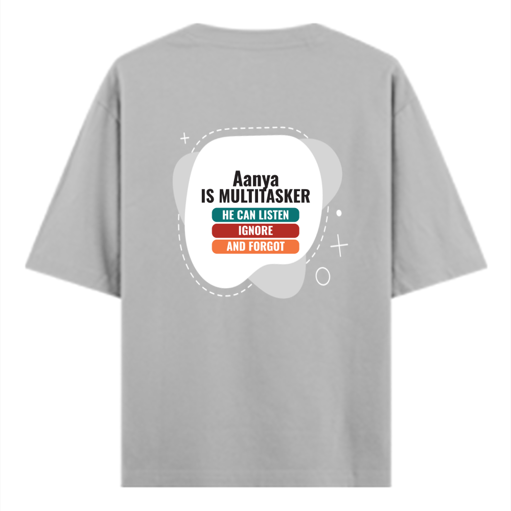 Personalized Typographic T-Shirt with Custom Name - Oversized Standard T Shirt Dtf T-Shirt