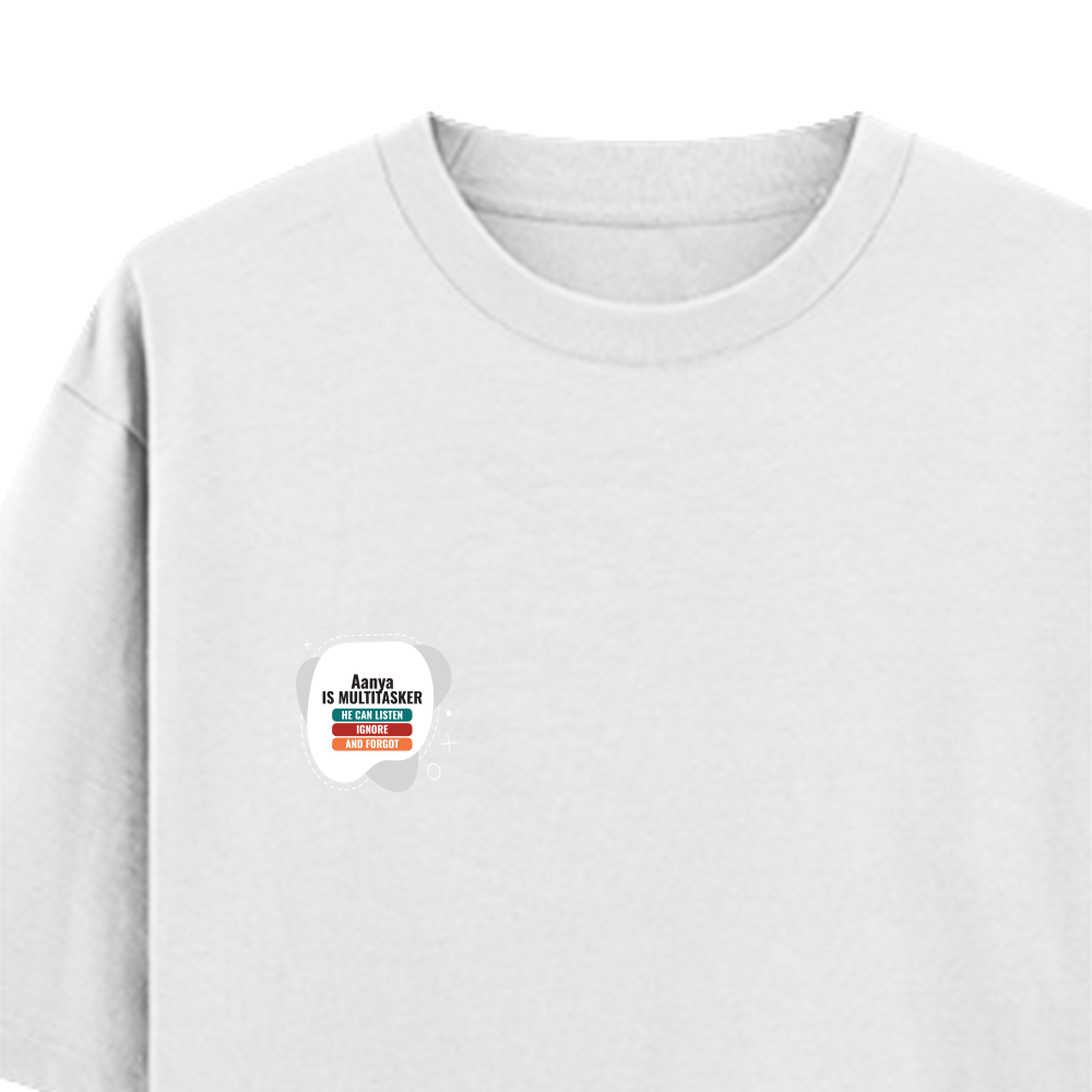 Personalized Typographic T-Shirt with Custom Name - Oversized Standard T Shirt Dtf T-Shirt