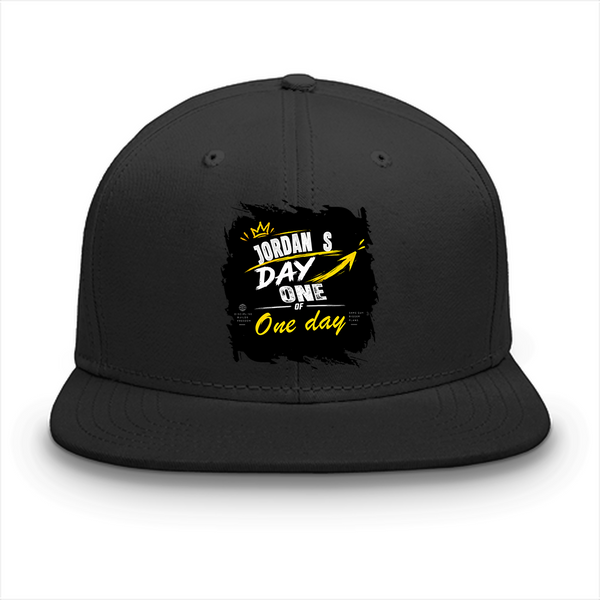 Classic Snapback Cap | Adjustable Fit | Heavy Cotton | Structured Panels | Flat Brim | Unisex Adult | Personalized | Typography | Self-Improvement | Everyday | Inspirational | One Day Starts Today
