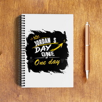 A5 Notepad | 120 Pages, Ruled/Unruled | 70 GSM Natural Shade Paper, 300 GSM Cover | Wire Bound | Everyday Use | Personalized | Typography | Self-Improvement | Everyday | Inspirational | One Day Starts Today