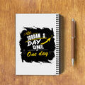 A5 Notepad | 120 Pages, Ruled/Unruled | 70 GSM Natural Shade Paper, 300 GSM Cover | Wire Bound | Everyday Use | Personalized | Typography | Self-Improvement | Everyday | Inspirational | One Day Starts Today - back - White - mockup 2