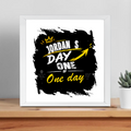 Framed Poster | Multiple Sizes | 300 GSM Art Paper | Laminated | Fade-Proof | Home Decor | Personalized | Typography | Self-Improvement | Everyday | Inspirational | One Day Starts Today - front_14x14In - 14x14In - mockup 9