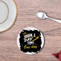 Coasters | 3mm MDF Board | Super Glossy Finish, Durable | Unisex | Personalized | Typography | Self-Improvement | Everyday | Inspirational | One Day Starts Today