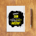 Sketchbook | A5 Size | 140 GSM Paper | Spiral Bound | Unisex | Personalized | Typography | Compliments | Positive Affirmations | Everyday | Joyful | Certified Wow Factor - back - White - mockup 2