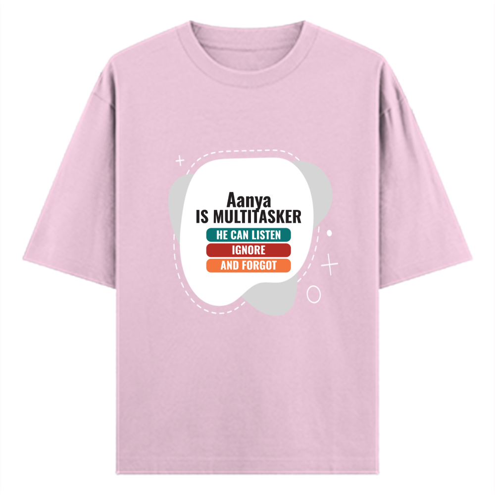 Personalized Typographic T-Shirt with Custom Name - Oversized Classic T Shirt Dtg T-Shirt