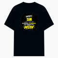 Cotton Stretch T-Shirt | Unisex Fit | 95% Cotton 5% Spandex | Breathable Flexible Durable | Adults | Personalized | Typography | Compliments | Positive Affirmations | Everyday | Joyful | Certified Wow Factor - front - Navy Blue - mockup 1