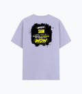 Cotton Stretch T-Shirt | Unisex Fit | 95% Cotton 5% Spandex | Breathable Flexible Durable | Adults | Personalized | Typography | Compliments | Positive Affirmations | Everyday | Joyful | Certified Wow Factor - back - Lavender - mockup 2
