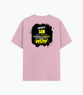 Cotton Stretch T-Shirt | Unisex Fit | 95% Cotton 5% Spandex | Breathable Flexible Durable | Adults | Personalized | Typography | Compliments | Positive Affirmations | Everyday | Joyful | Certified Wow Factor - back - Light Baby Pink - mockup 2