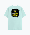 Cotton Stretch T-Shirt | Unisex Fit | 95% Cotton 5% Spandex | Breathable Flexible Durable | Adults | Personalized | Typography | Compliments | Positive Affirmations | Everyday | Joyful | Certified Wow Factor - back - Mint - mockup 2
