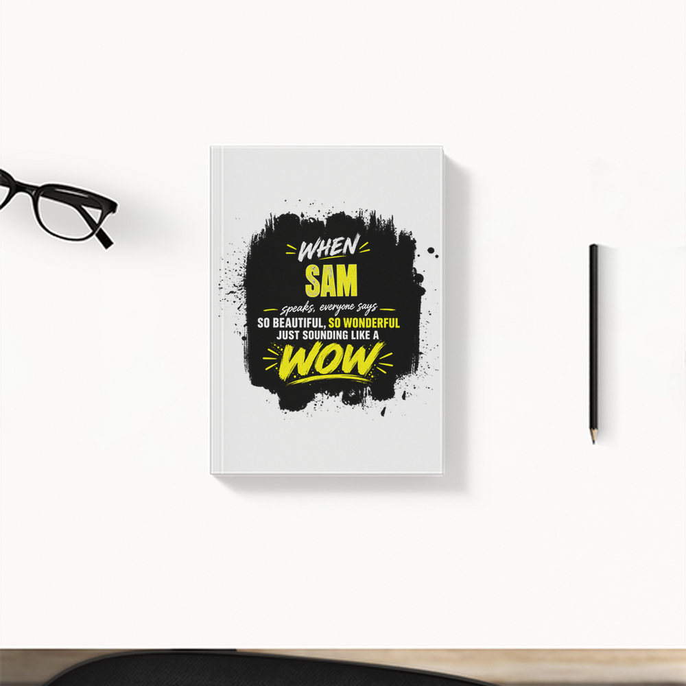 Daily Planner | 3-Month Undated | Soft-Bound | 204 Pages, Dotted Notes | Unisex Adult | Personalized | Typography | Compliments | Positive Affirmations | Everyday | Joyful | Certified Wow Factor - front - White - mockup 1