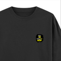 Oversized Standard T-Shirt | Unisex Relaxed Fit | 100% Super Combed Cotton | Soft, Breathable, Durable | Adult | Personalized | Typography | Compliments | Positive Affirmations | Everyday | Joyful | Certified Wow Factor - right pocket - Black - mockup 4