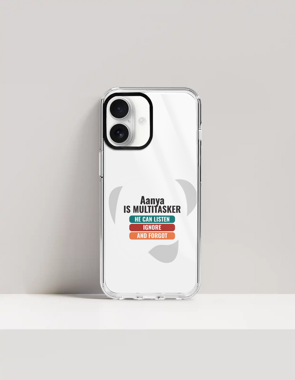 Personalized Typographic Phone Case with Custom Name - iPhone Glass Case Accessories Phone Case