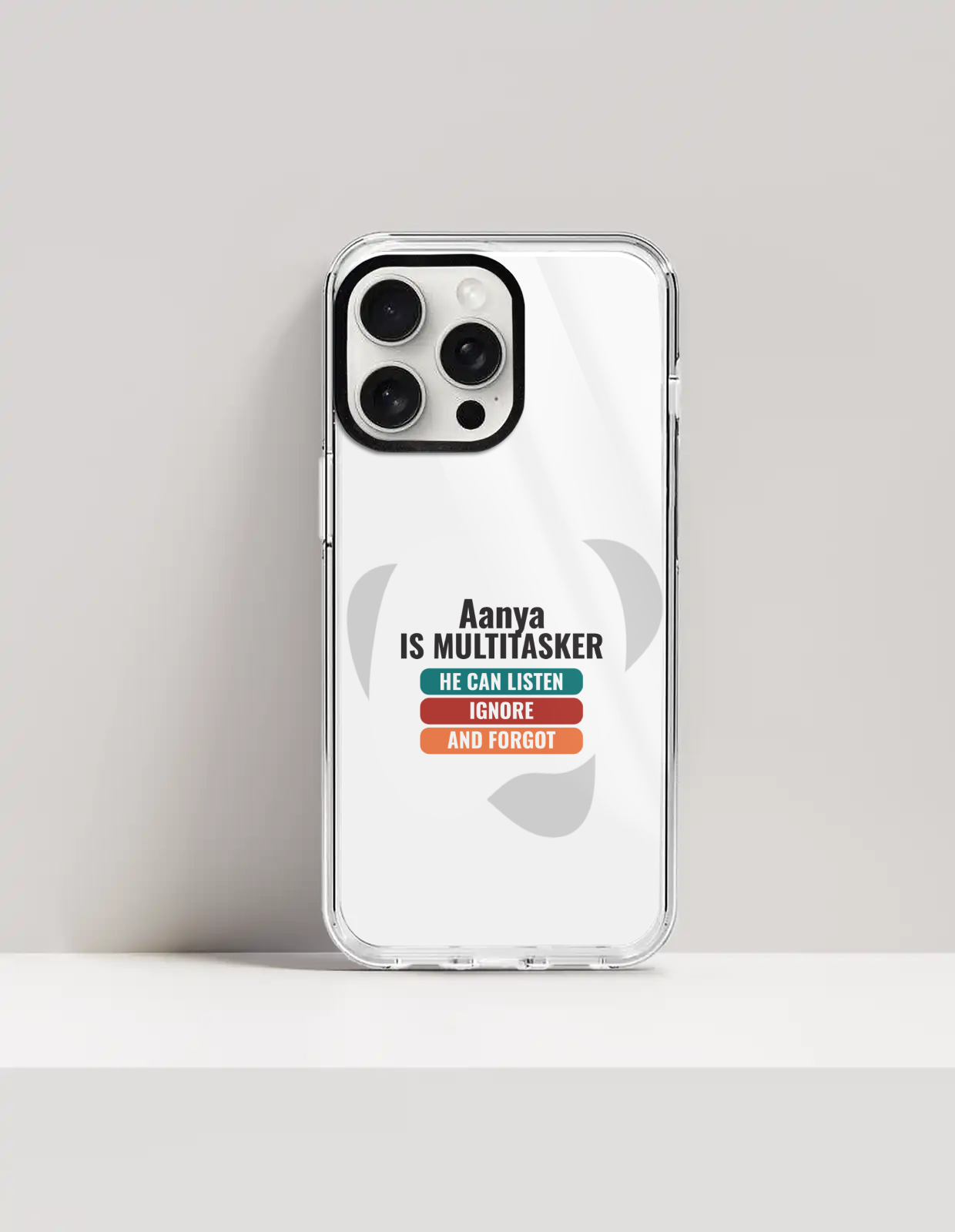 Personalized Typographic Phone Case with Custom Name - iPhone Glass Case Accessories Phone Case