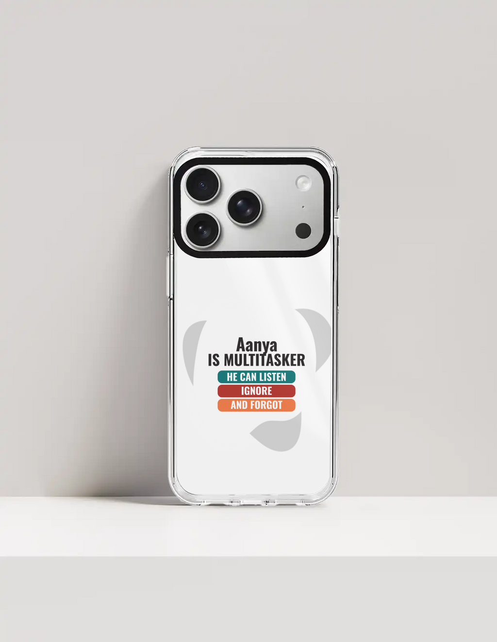 Personalized Typographic Phone Case with Custom Name - iPhone Glass Case Accessories Phone Case