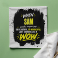 Cloth Napkin | Standard Dining Size | 100% Polyester | Soft, Durable, Hemmed | Unisex | Personalized | Typography | Compliments | Positive Affirmations | Everyday | Joyful | Certified Wow Factor - front - White - mockup 1