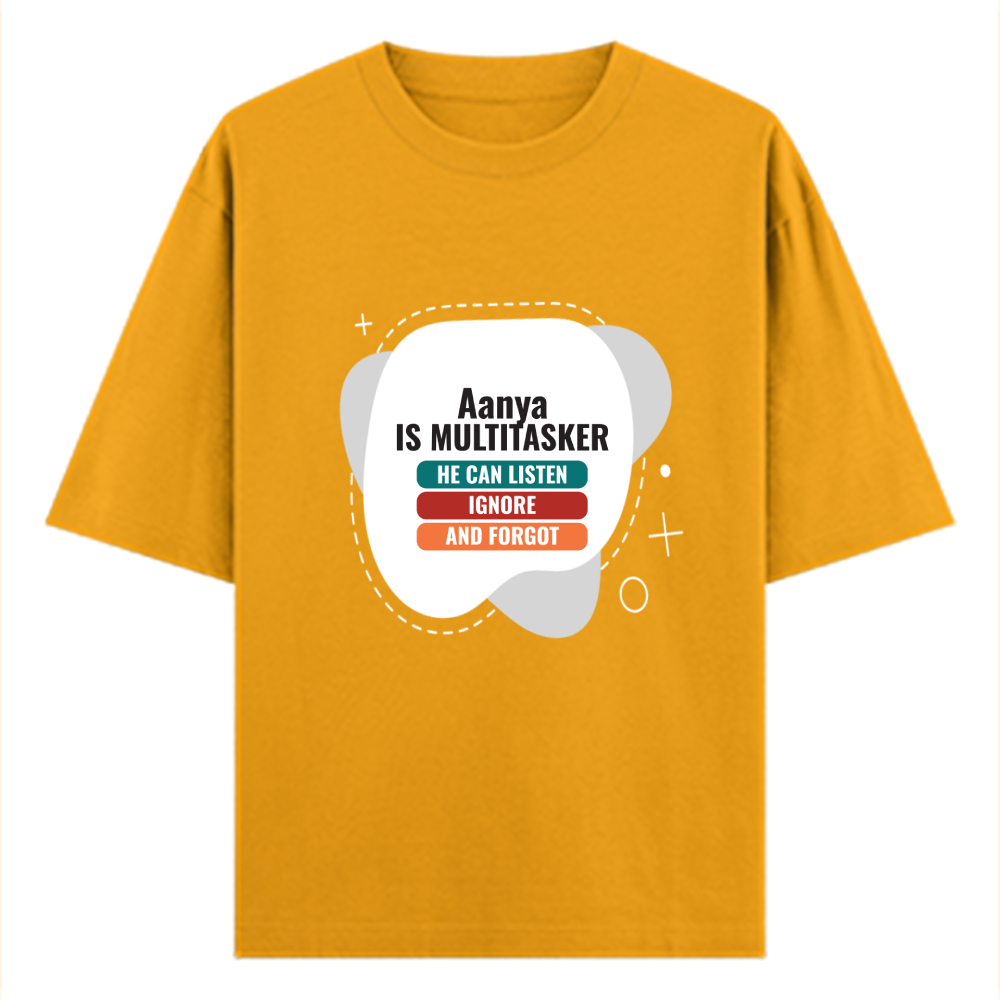 Personalized Typographic T-Shirt with Custom Name - Oversized Classic T Shirt Dtf T-Shirt