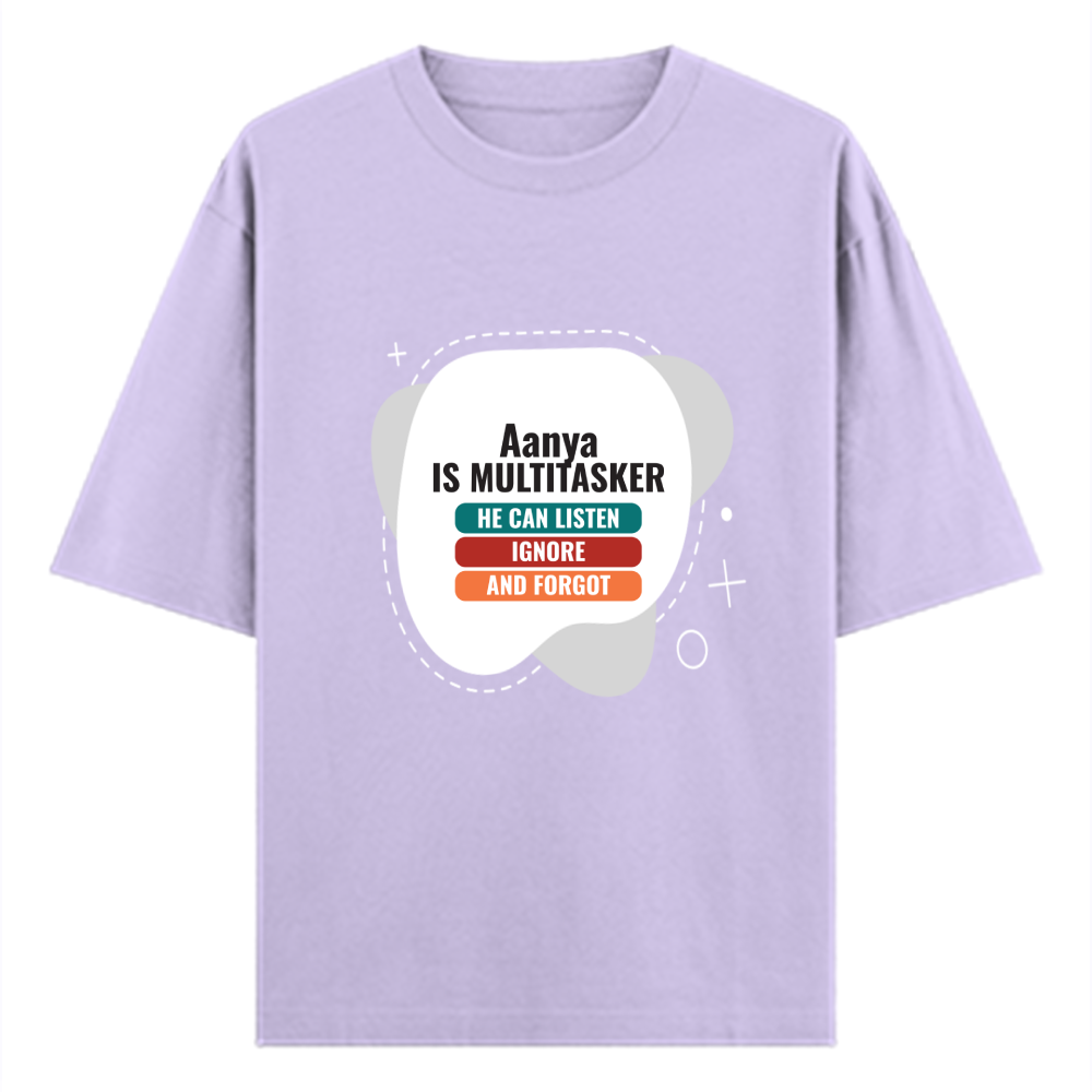 Personalized Typographic T-Shirt with Custom Name - Oversized Classic T Shirt Dtf T-Shirt