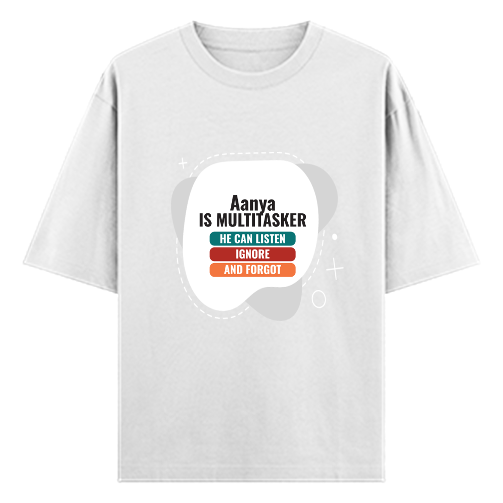 Personalized Typographic T-Shirt with Custom Name - Oversized Classic T Shirt Dtf T-Shirt
