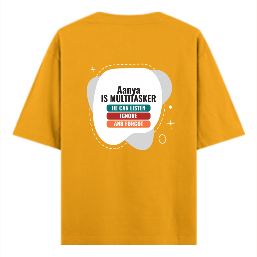 Personalized Typographic T-Shirt with Custom Name - Oversized Classic T Shirt Dtf T-Shirt
