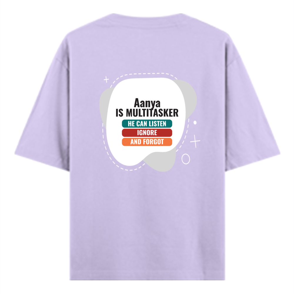 Personalized Typographic T-Shirt with Custom Name - Oversized Classic T Shirt Dtf T-Shirt