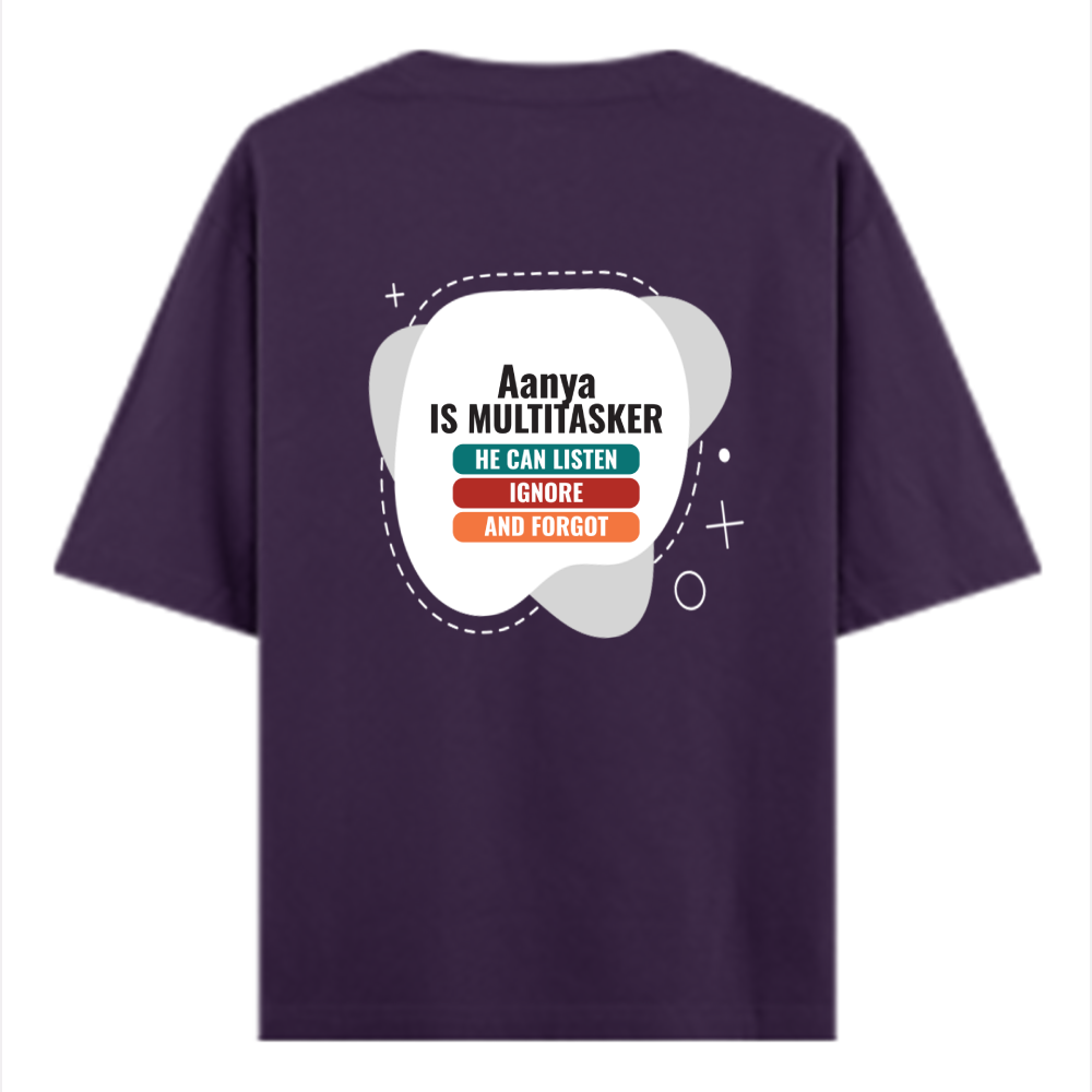 Personalized Typographic T-Shirt with Custom Name - Oversized Classic T Shirt Dtf T-Shirt