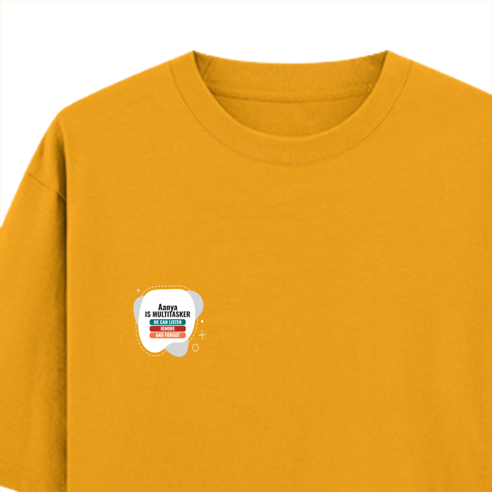 Personalized Typographic T-Shirt with Custom Name - Oversized Classic T Shirt Dtf T-Shirt