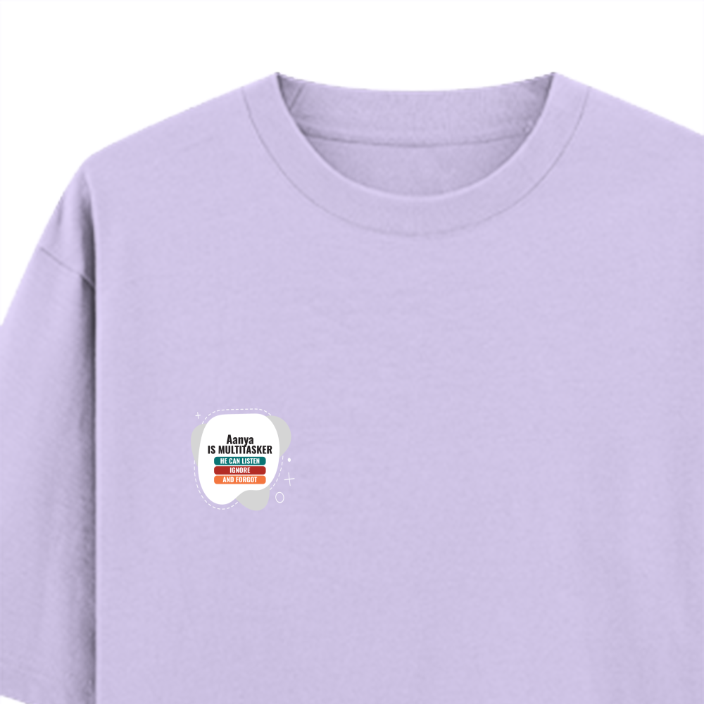 Personalized Typographic T-Shirt with Custom Name - Oversized Classic T Shirt Dtf T-Shirt