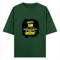 Oversized Classic T-Shirt | Unisex Relaxed Fit | 100% Super-Combed Cotton | Pre-Shrunk, Double-Stitched | Adults | Personalized | Typography | Compliments | Positive Affirmations | Everyday | Joyful | Certified Wow Factor - front - Bottle Green - mockup 1