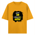 Oversized Classic T-Shirt | Unisex Relaxed Fit | 100% Super-Combed Cotton | Pre-Shrunk, Double-Stitched | Adults | Personalized | Typography | Compliments | Positive Affirmations | Everyday | Joyful | Certified Wow Factor - front - Golden Yellow - mockup 1