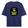 Oversized Classic T-Shirt | Unisex Relaxed Fit | 100% Super-Combed Cotton | Pre-Shrunk, Double-Stitched | Adults | Personalized | Typography | Compliments | Positive Affirmations | Everyday | Joyful | Certified Wow Factor - back - Royal Blue - mockup 2