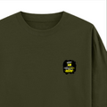 Oversized Classic T-Shirt | Unisex Relaxed Fit | 100% Super-Combed Cotton | Pre-Shrunk, Double-Stitched | Adults | Personalized | Typography | Compliments | Positive Affirmations | Everyday | Joyful | Certified Wow Factor - right pocket - Olive Green - mockup 4