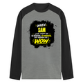 Male Raglan T-Shirt | Men's Regular Fit | 180 GSM Bio-Washed Fabric | Double Stitched, Ribbed Neck | Personalized | Typography | Compliments | Positive Affirmations | Everyday | Joyful | Certified Wow Factor - front - mockup 1