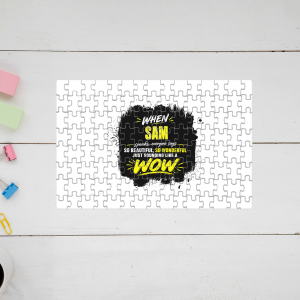 Jigsaw Puzzle | 120 Pieces A4 Size | Recycled Paper Semi-Glossy Finish | Fade-Proof Engaging Entertainment | Unisex | Personalized | Typography | Compliments | Positive Affirmations | Everyday | Joyful | Certified Wow Factor