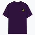 Basic T-Shirt | Unisex Fit XS-2XL | Poly-Cotton Blend 180 GSM | Soft Finish, Durable Stitching | Adults | Personalized | Typography | Compliments | Positive Affirmations | Everyday | Joyful | Certified Wow Factor - left pocket - Purple - mockup 3