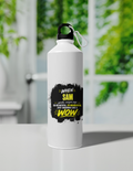 Sipper Bottle | 750 ml Unisex | Aluminum | Clip Cap | Fade-Proof | Personalized | Typography | Compliments | Positive Affirmations | Everyday | Joyful | Certified Wow Factor - front - White - mockup 1