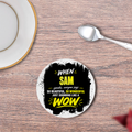 Coasters | 3mm MDF Board | Super Glossy Finish, Durable | Unisex | Personalized | Typography | Compliments | Positive Affirmations | Everyday | Joyful | Certified Wow Factor - front - White - mockup 1