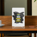 Acrylic Display Stand | 4x6 Inch | Clear Acrylic | Tabletop Display | Unisex | Personalized | Typography | Overcoming Obstacles | Everyday | Empowering | No Excuses, Just Results - front - White - mockup 1