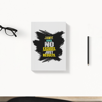Daily Planner | 3-Month Undated | Soft-Bound | 204 Pages, Dotted Notes | Unisex Adult | Personalized | Typography | Overcoming Obstacles | Everyday | Empowering | No Excuses, Just Results