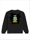 Oversized Sweatshirt | Relaxed Fit Unisex | 90% Cotton 10% Polyester 400 GSM | Pre-Shrunk Drop Shoulder | Unisex | Personalized | Typography | Overcoming Obstacles | Everyday | Empowering | No Excuses, Just Results - back - Black - mockup 2
