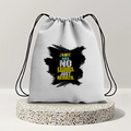Drawstring Bag | 280 GSM | Durable Cotton | Secure Closure | Unisex | Personalized | Typography | Overcoming Obstacles | Everyday | Empowering | No Excuses, Just Results - back - mockup 2