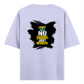 Oversized Standard T-Shirt | Unisex Relaxed Fit | 100% Super Combed Cotton | Soft, Breathable, Durable | Adult | Personalized | Typography | Overcoming Obstacles | Everyday | Empowering | No Excuses, Just Results - back - Lavender - mockup 2