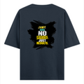 Oversized Standard T-Shirt | Unisex Relaxed Fit | 100% Super Combed Cotton | Soft, Breathable, Durable | Adult | Personalized | Typography | Overcoming Obstacles | Everyday | Empowering | No Excuses, Just Results - back - Navy Blue - mockup 2