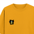Oversized Classic T-Shirt | Unisex Relaxed Fit | 100% Super-Combed Cotton | Pre-Shrunk, Double-Stitched | Adults | Personalized | Typography | Overcoming Obstacles | Everyday | Empowering | No Excuses, Just Results - left pocket - Golden Yellow - mockup 3