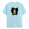 Male Classic Crew T-Shirt | Men's Regular Fit | 180 GSM Bio-Washed Cotton | Pre-Shrunk, Double-Stitched | Personalized | Typography | Overcoming Obstacles | Everyday | Empowering | No Excuses, Just Results - back - Baby Blue - mockup 2
