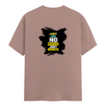 Male Classic Crew T-Shirt | Men's Regular Fit | 180 GSM Bio-Washed Cotton | Pre-Shrunk, Double-Stitched | Personalized | Typography | Overcoming Obstacles | Everyday | Empowering | No Excuses, Just Results - back - Mushroom - mockup 2