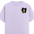 Male Classic Crew T-Shirt | Men's Regular Fit | 180 GSM Bio-Washed Cotton | Pre-Shrunk, Double-Stitched | Personalized | Typography | Overcoming Obstacles | Everyday | Empowering | No Excuses, Just Results - left pocket - Lavender - mockup 3