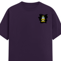 Male Classic Crew T-Shirt | Men's Regular Fit | 180 GSM Bio-Washed Cotton | Pre-Shrunk, Double-Stitched | Personalized | Typography | Overcoming Obstacles | Everyday | Empowering | No Excuses, Just Results - left pocket - Purple - mockup 3