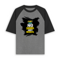 Unisex Oversized Raglan T-Shirt | Relaxed Fit | 180 GSM Bio-Washed Cotton | Two-Tone Style | Pre-Shrunk Comfort | Personalized | Typography | Overcoming Obstacles | Everyday | Empowering | No Excuses, Just Results - front - mockup 1